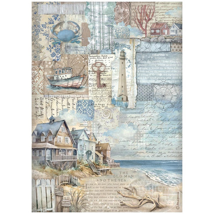 A4 rice paper pack - Silent Sea landscape