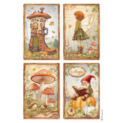A4 Rice Paper Pack - Whispering Woods 4 Cards  