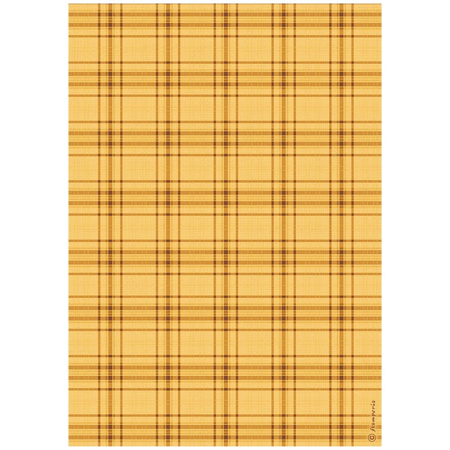 A4 Rice Paper Pack - Whispering Woods Tartan Pattern  