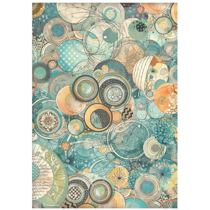 A4 Rice paper pack - Furry Friends harmony of Circles and Textures