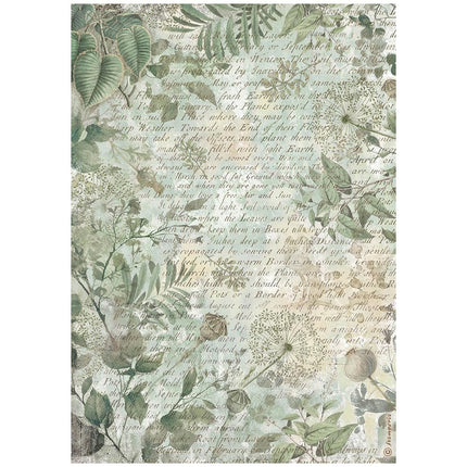 A4 Rice Paper Packed - Herbarium Silvae Leaves Background