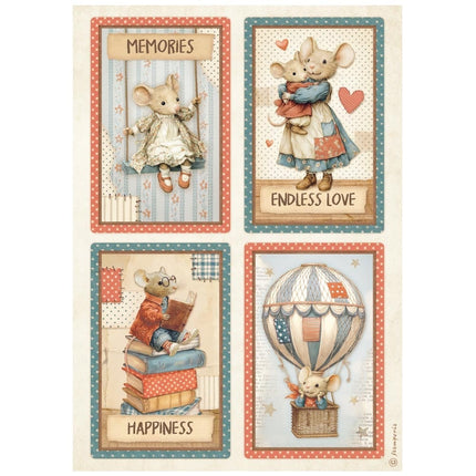 A4 Rice paper pack - Family 4 cards
