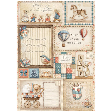 A4 Rice paper pack - Baby cards