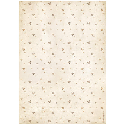 A4 Rice paper pack - Baby hearts pattern