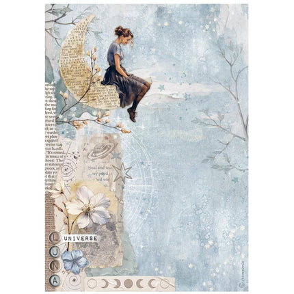 A4 Rice Paper Pack - Secret Diary Moon