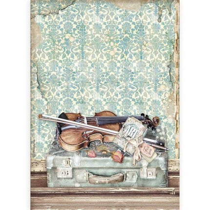 A4 Rice paper packed - Violin and travelling