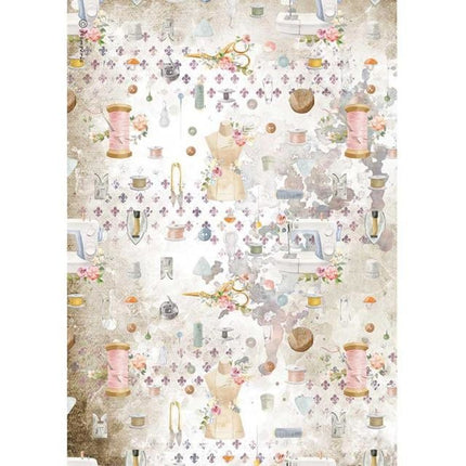 A4 Rice paper packed - Romantic Threads embellishment