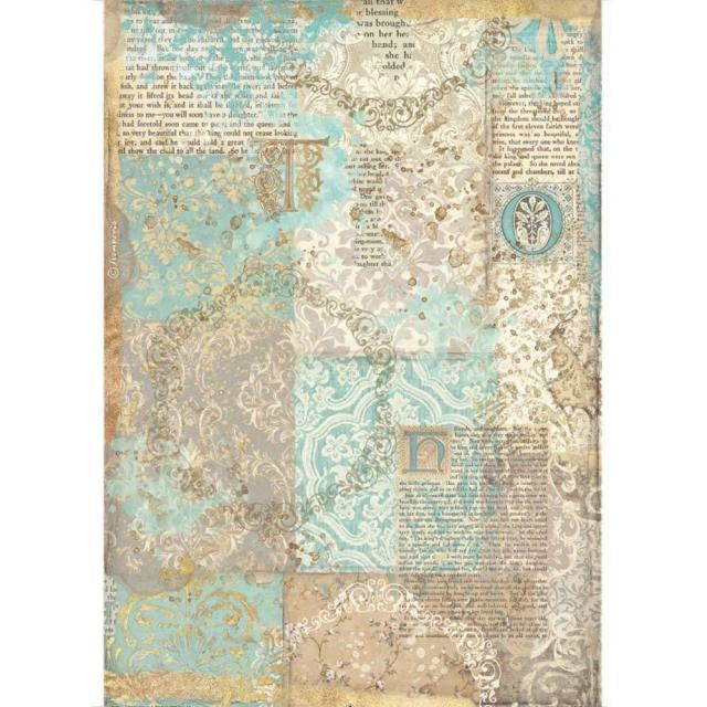A4 Rice paper packed - Sleeping Beauty texture gold