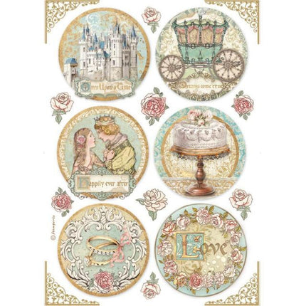 A4 Rice paper packed - Sleeping Beauty rounds