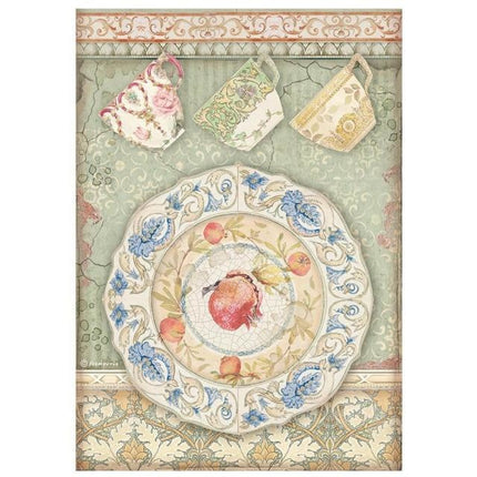 A4 Rice paper packed - Casa Granada plate and cups