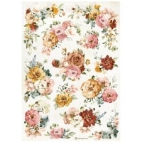 A4 Rice paper packed - Garden of Promises flowers texture