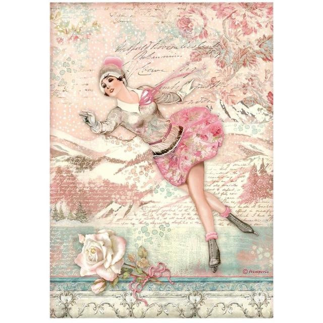 A4 Rice paper packed - Sweet winter ice skater