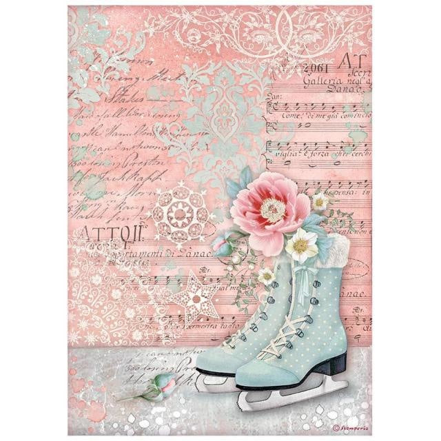 A4 Rice paper packed - Sweet winter ice skates