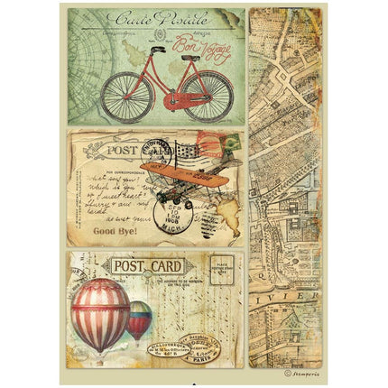 A4 Rice paper packed - Around the world post card