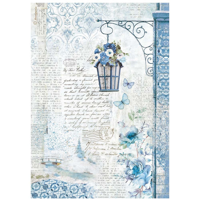 A4 Rice paper packed - Blue Land lamp