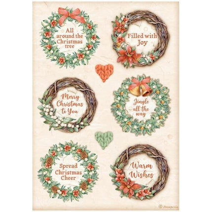 A4 Rice paper packed - All Around Christmas 6 garlands