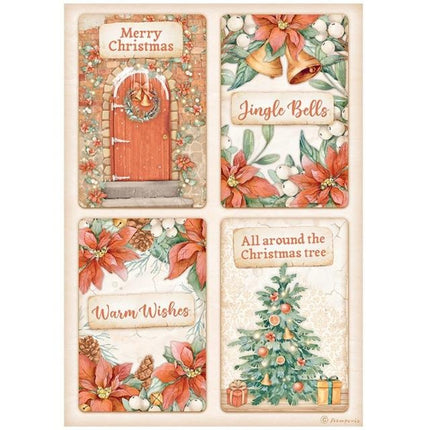 A4 Rice paper packed - All Around Christmas 4 cards