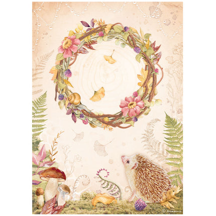 A4 Rice paper packed - Woodland garland