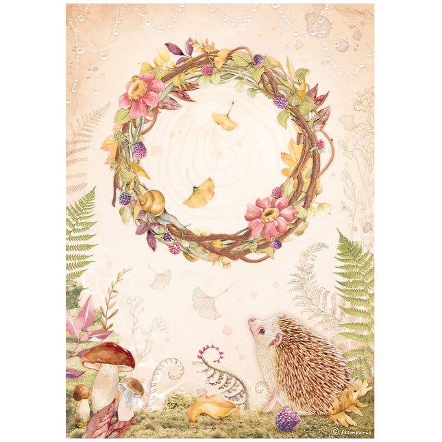 A4 Rice paper packed - Woodland garland