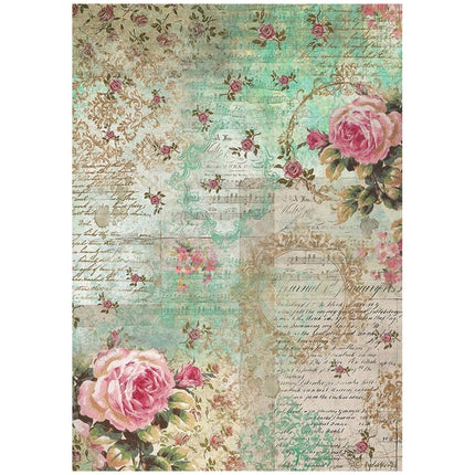 A4 Rice paper packed - Precious peony background
