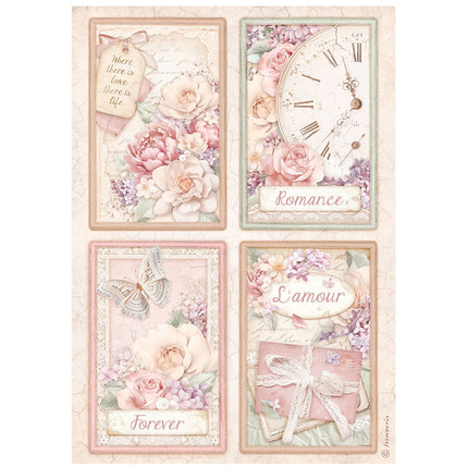 A4 Rice paper packed - Romance Forever 4 cards