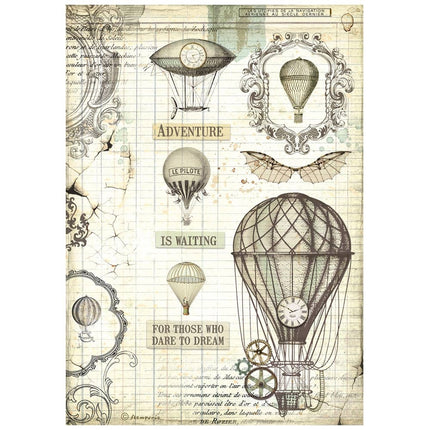 A4 Rice paper packed - Voyages Fantastiques balloon