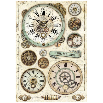 A4 Rice paper packed - Voyages Fantastiques clock