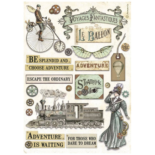 A4 Rice paper packed - Voyages Fantastiques elements