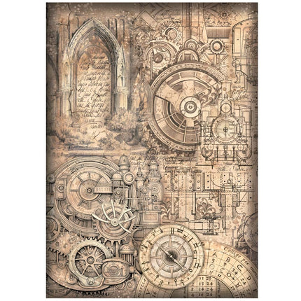A4 Rice paper pack - Sir Vagabond in Fantasy World mechanical pattern