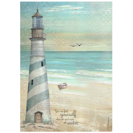 A4 Rice paper pack - Sea Land lighthouse