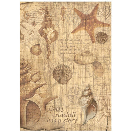 A4 Rice paper pack - Sea Land shells