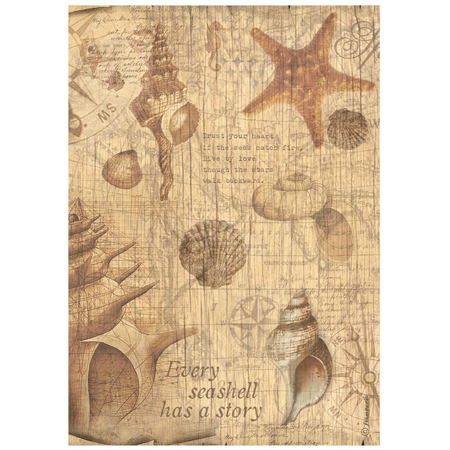 A4 Rice paper pack - Sea Land shells