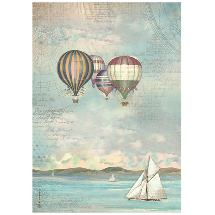A4 Rice paper pack - Sea Land balloons