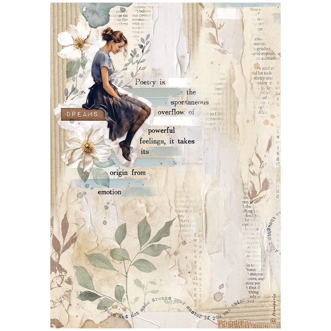 A4 Rice paper pack - Create Happiness Secret Diary lady