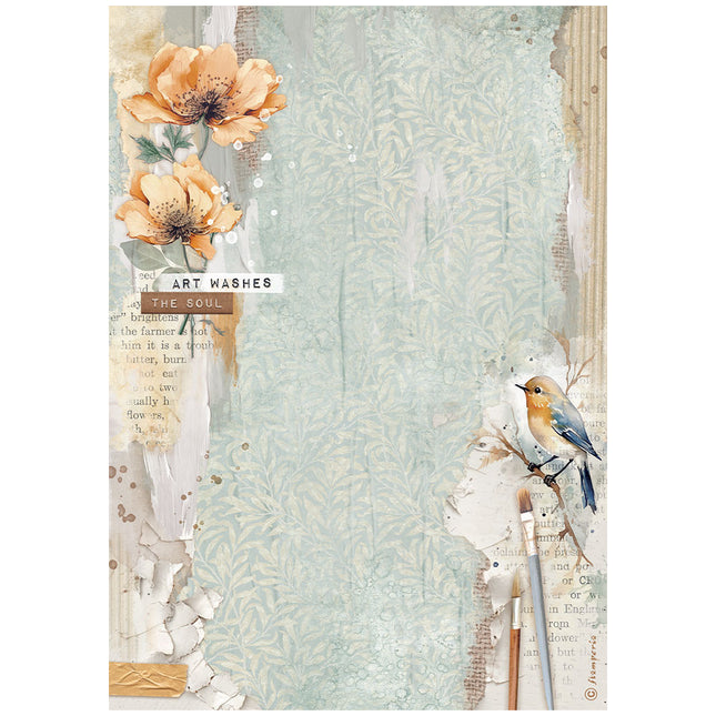 A4 Rice paper pack - Create Happiness Secret Diary bird