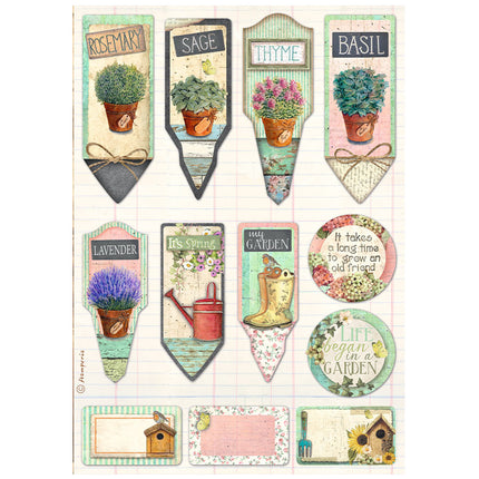 A4 Rice paper pack - Garden tags and labels