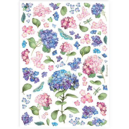 A4 Rice Paper Pack - Hydrangea