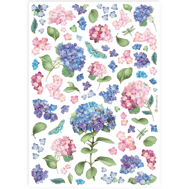 A4 Rice Paper Pack - Hydrangea
