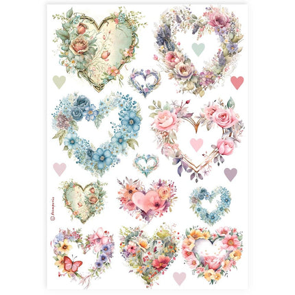 A4 Rice Paper Pack - Hearts
