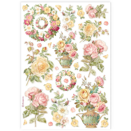 A4 Rice Paper Pack - Garlands and Roses