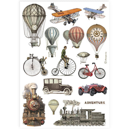 A4 Rice Paper Pack - Train and Balloons