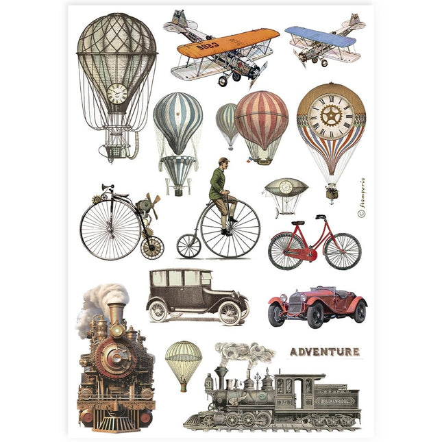 A4 Rice Paper Pack - Train and Balloons