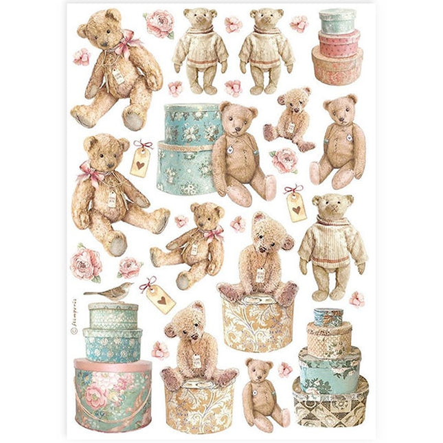 A4 Rice Paper Pack - Teddy Bears