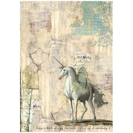 A4 Rice paper packed - Wonderland unicorn