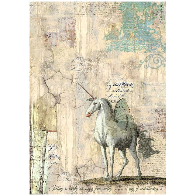 A4 Rice paper packed - Wonderland unicorn