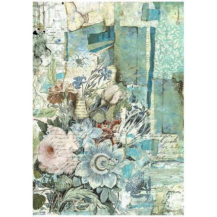 A4 Rice paper packed - Wonderland floral corner