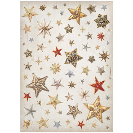 A4 rice paper pack - Gear up for Christmas stars