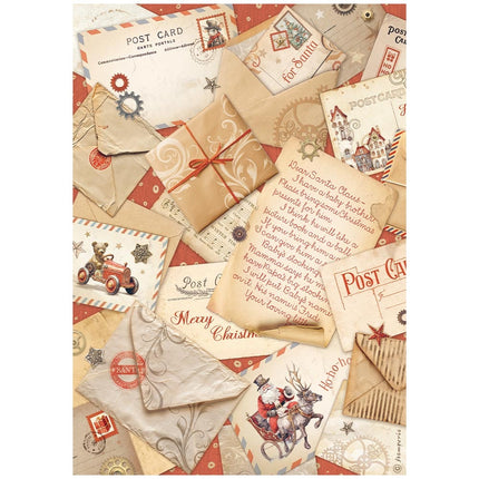 A4 rice paper pack - Gear up for Christmas postcards