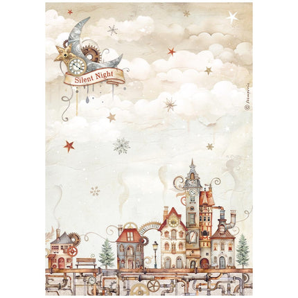 A4 rice paper pack - Gear up for Christmas cozy houses