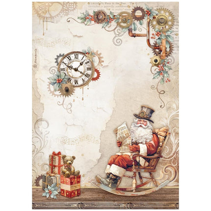 A4 rice paper pack - Gear up for Christmas Santa Claus